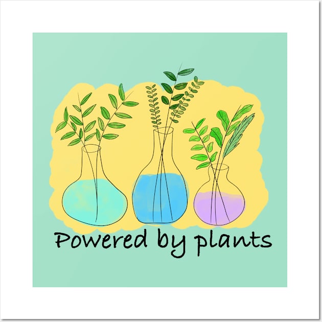 plant lover- powered by plant Wall Art by ithacaplus